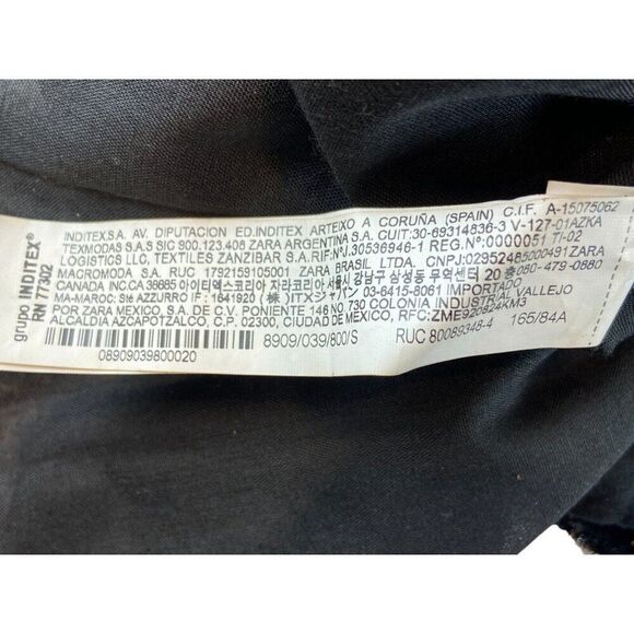 Zara Womens Mini Tied Halter Dress S Black Shiny Velvet Open Back 8909/039 NWT - Picture 10 of 11